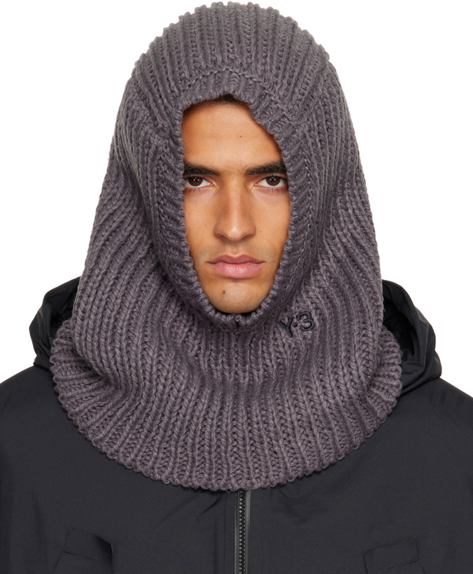 Photo: Y-3 Gray Knitted Hood Balaclava