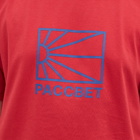 PACCBET Men's Sun Logo T-Shirt in Dark Red