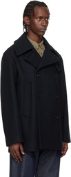 A.P.C. Navy Wool Peacoat