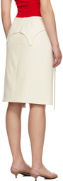 Sandy Liang Off-White Halper Midi Skirt