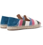 Loewe - Collapsible-Heel Striped Canvas and Suede Espadrilles - Multi