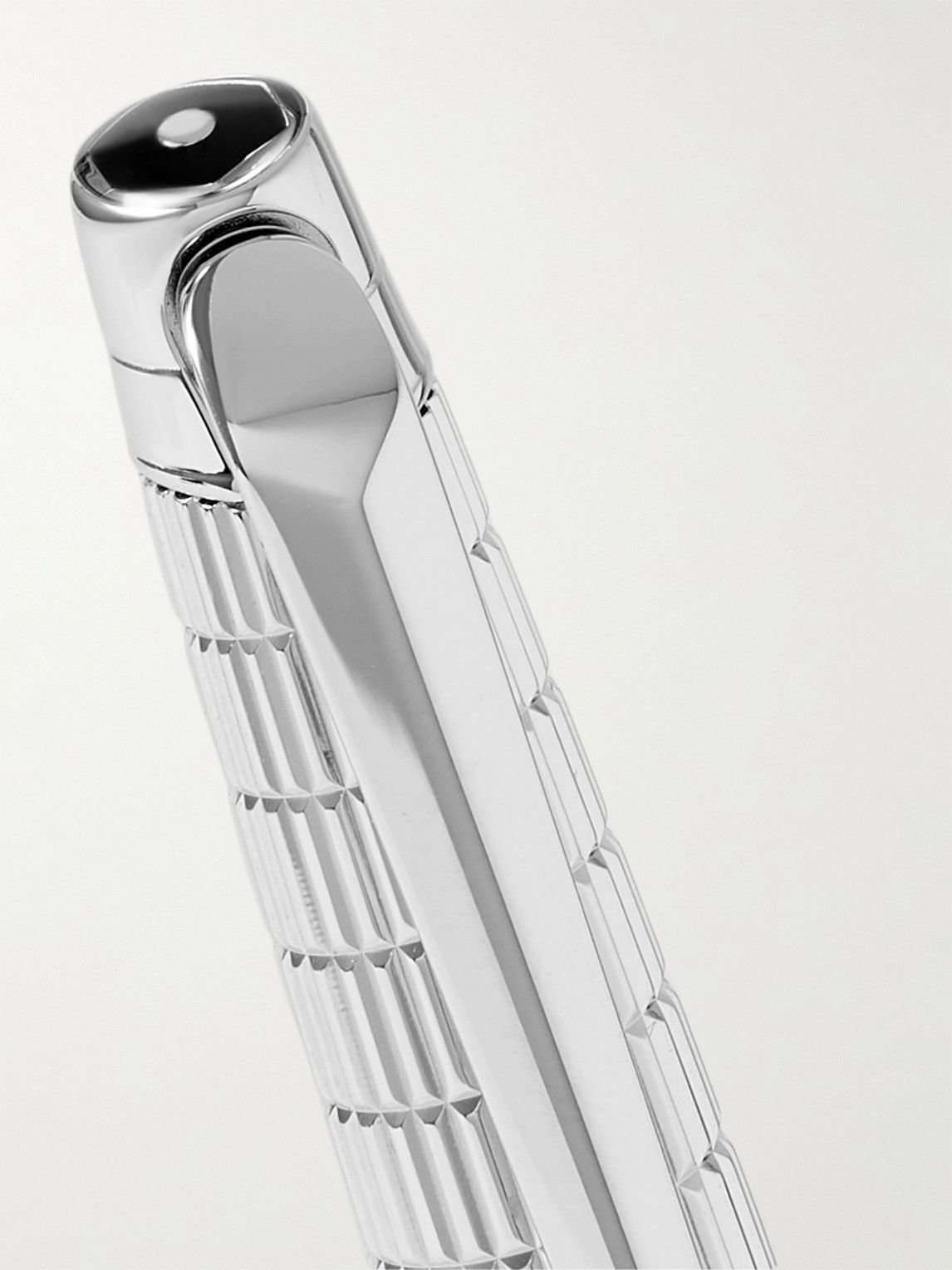 Caran D'Ache - Léman Slim Lights Textured Rhodium- and Silver-Plated Fountain Pen