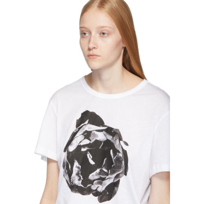 Ann Demeulemeester White Flower Print T-Shirt Ann Demeulemeester