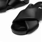 Jil Sander Men's Leather Sandal in Black