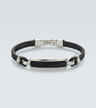 David Yurman Streamline® sterling silver and leather bracelet with onyx