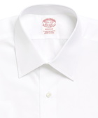 Brooks Brothers Men's Madison Relaxed-Fit Dress Shirt, Tennis Collar French Cuff | White