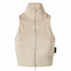 Courrèges Women's Interlock Tracksuit Cropped Vest in Sand
