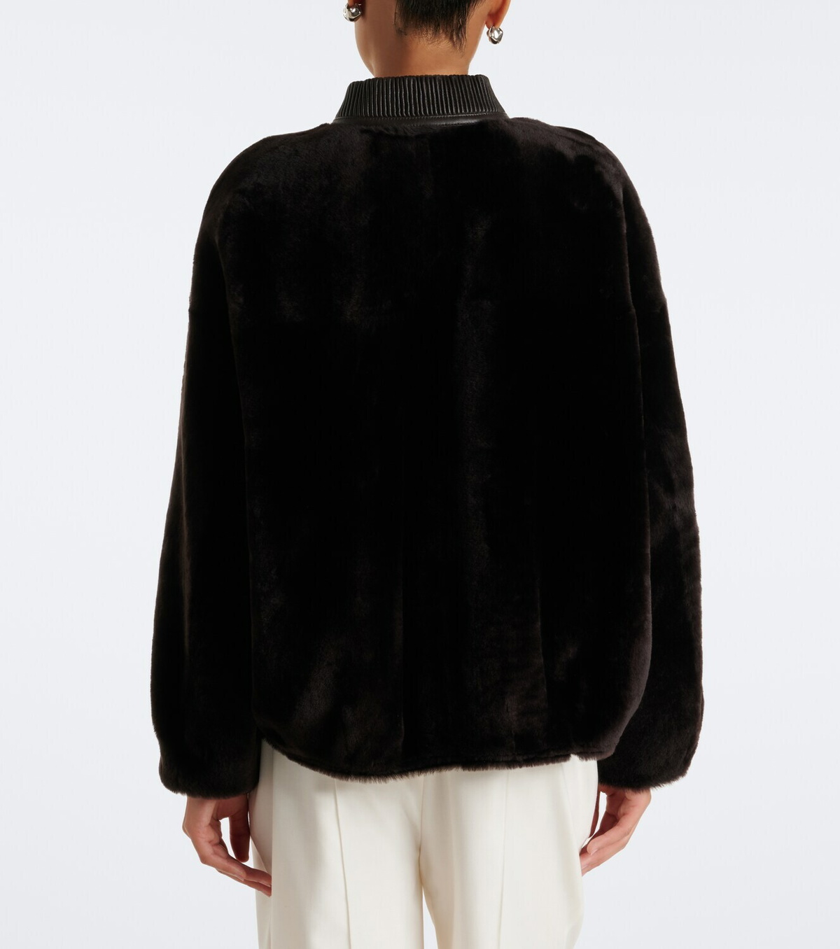 Arma Violet reversible shearling bomber jacket