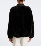 Arma Violet reversible shearling bomber jacket