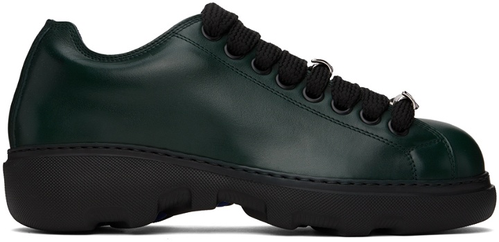 Photo: Burberry Green Leather Ranger Sneakers