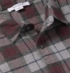 FRAME - Checked Cotton-Flannel Shirt - Burgundy