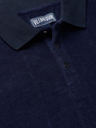 Vilebrequin - Pacific Logo-Embroidered Cotton-Blend Terry Polo Shirt - Blue