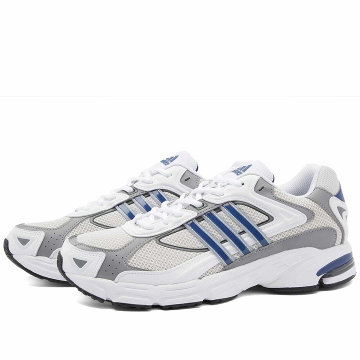 Photo: Adidas Men's Response CL Sneakers in White/Victory Blue
