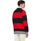 Burberry Red Rugby Stripe Bustler Sweatshirt