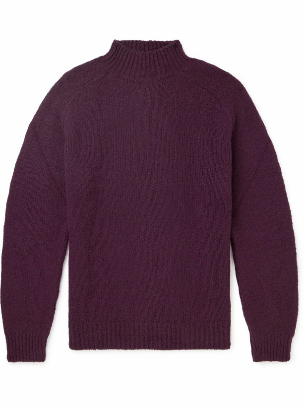 Photo: De Bonne Facture - Wool-Bouclé Sweater - Purple