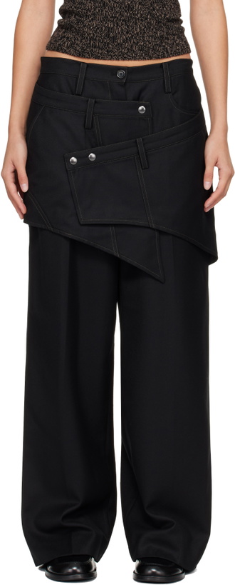 Photo: Andersson Bell Black Crossover Wrap Tailored Trousers