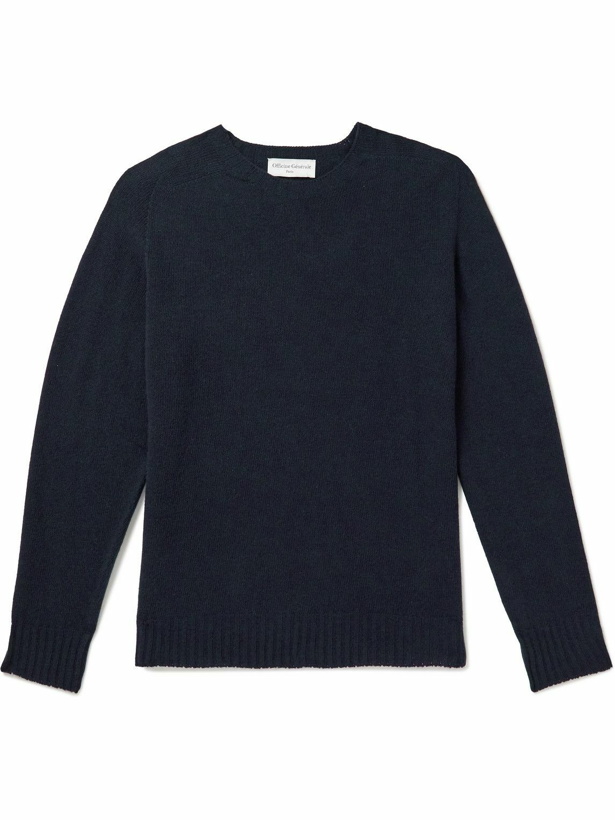 Photo: Officine Générale - Merino Wool and Cashmere-Blend Sweater - Blue