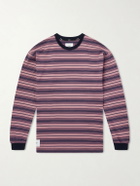 WTAPS - Logo-Appliquéd Striped Cotton-Jersey T-Shirt - Pink