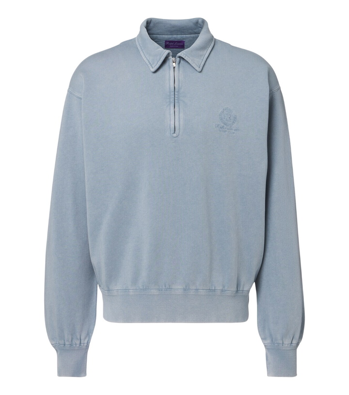 Photo: Ralph Lauren Purple Label Cotton and cashmere fleece polo sweatshirt