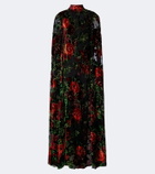 Rodarte Floral devoré velvet gown
