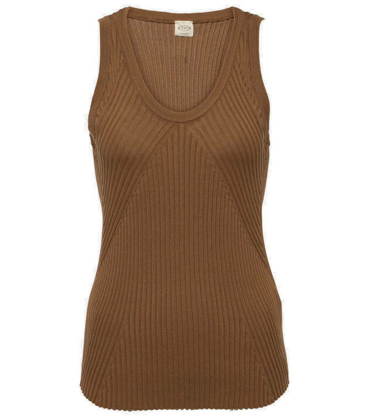Photo: Tod's Ribbed-knit cotton tank top