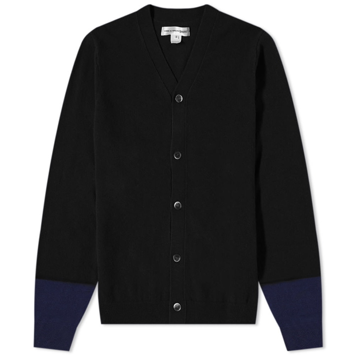 Photo: Comme des Garcons SHIRT Contrast Cuff Cardigan