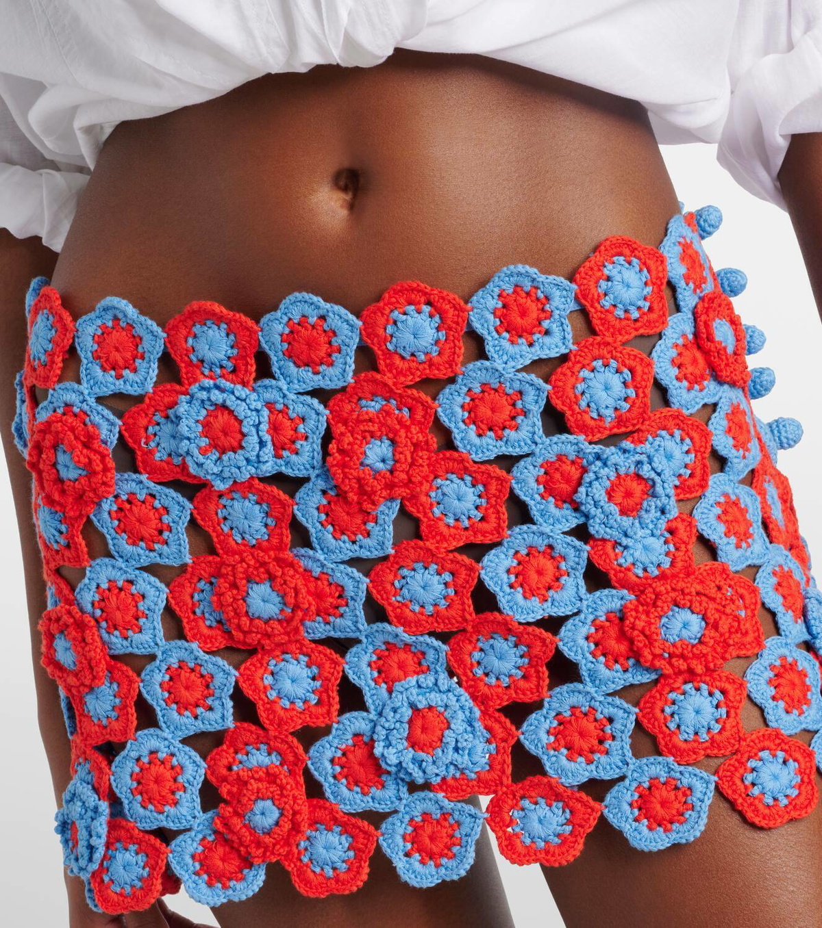 Staud Magdalena floral crochet cotton miniskirt Staud, image size:1200x1356