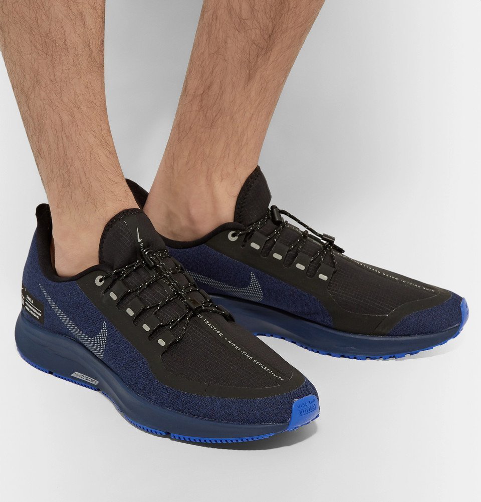 Generoso Lucro Adulto Nike Running - Air Zoom Pegasus 35 Shield Water-Repellent Sneakers - Men -  Blue Nike Running