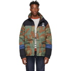 Off-White Green and Brown Camo Down Puffer Jacket