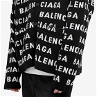 Balenciaga Men's Repeat Logo Cardigan in Black/White