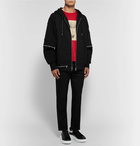 Alexander McQueen - Oversized Zip-Detailed Fleece-Back Cotton-Jersey Zip-Up Hoodie - Men - Black