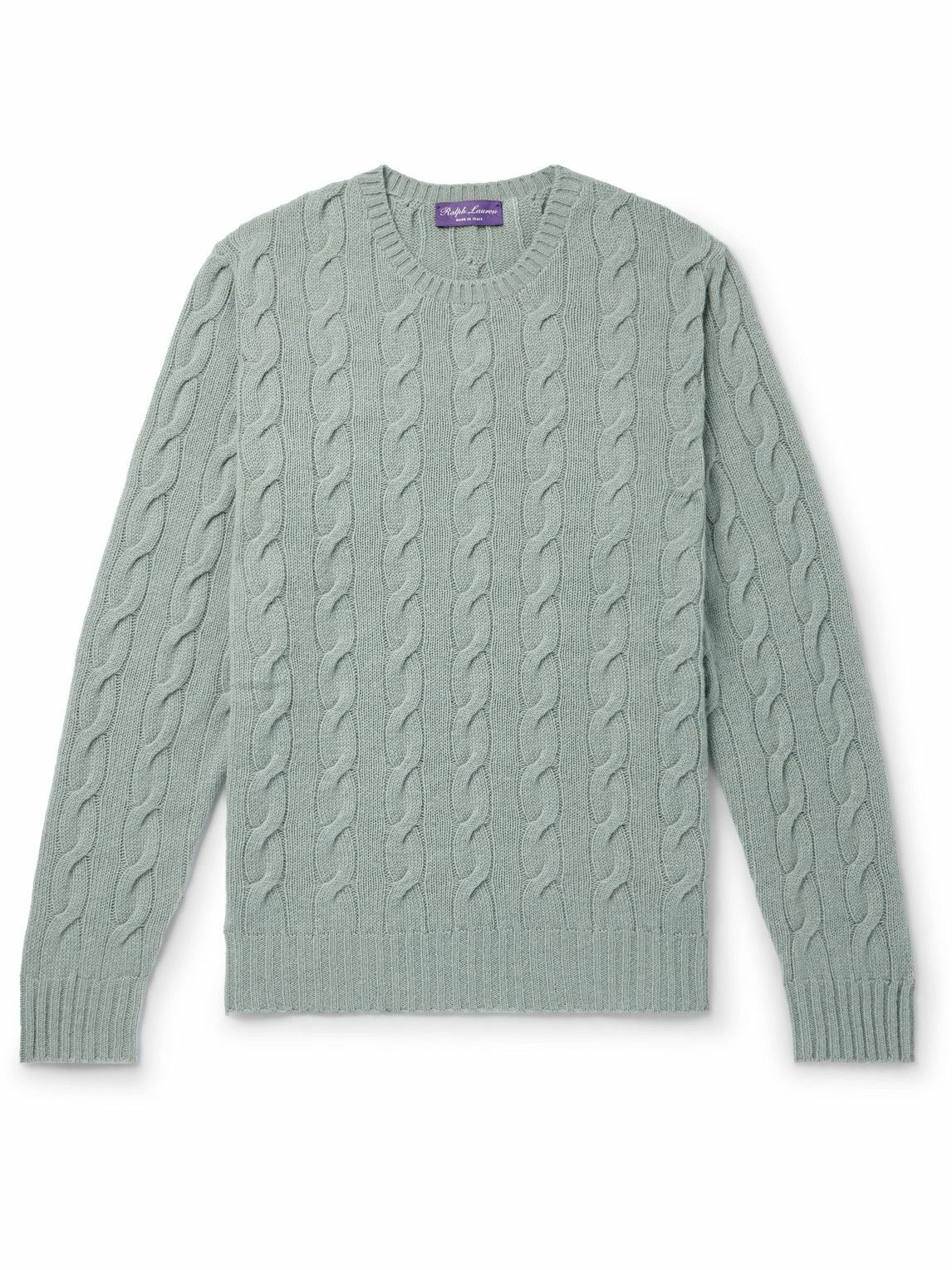 Ralph Lauren Purple label Cable Knit Cashmere Sweater Purple Ralph Lauren Purple Label