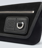 Loewe Flex Mini canvas and suede messenger bag