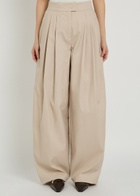 Emporio Armani Pleated Cotton-poplin Trousers Light Brown