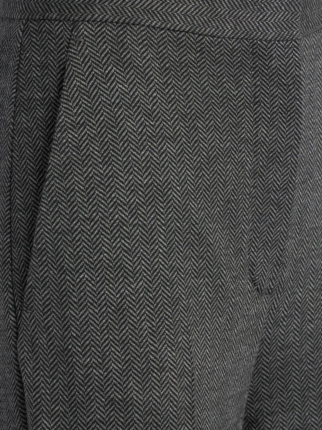 MAX MARA Angora Wool Blend Jacquard Wide Pants