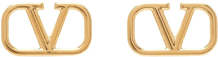 Photo: Valentino Garavani Gold VLogo Earrings