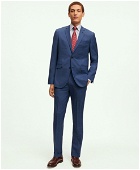 Brooks Brothers Men's Milano Fit Wool Overcheck 1818 Suit | Blue