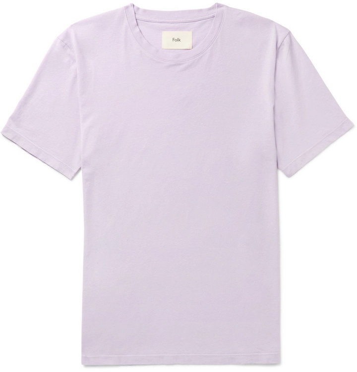 Photo: Folk - Assembly Cotton-Jersey T-Shirt - Men - Lilac