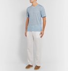 120% - Slub Linen T-Shirt - Blue