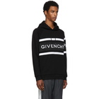 Givenchy Black Contrasting Stripes Hoodie