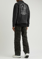 Axel Arigato Resort Logo-embroidered Denim Jacket Black
