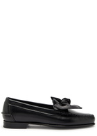 Hereu Corbati Bow-appliquéd Leather Loafers Black