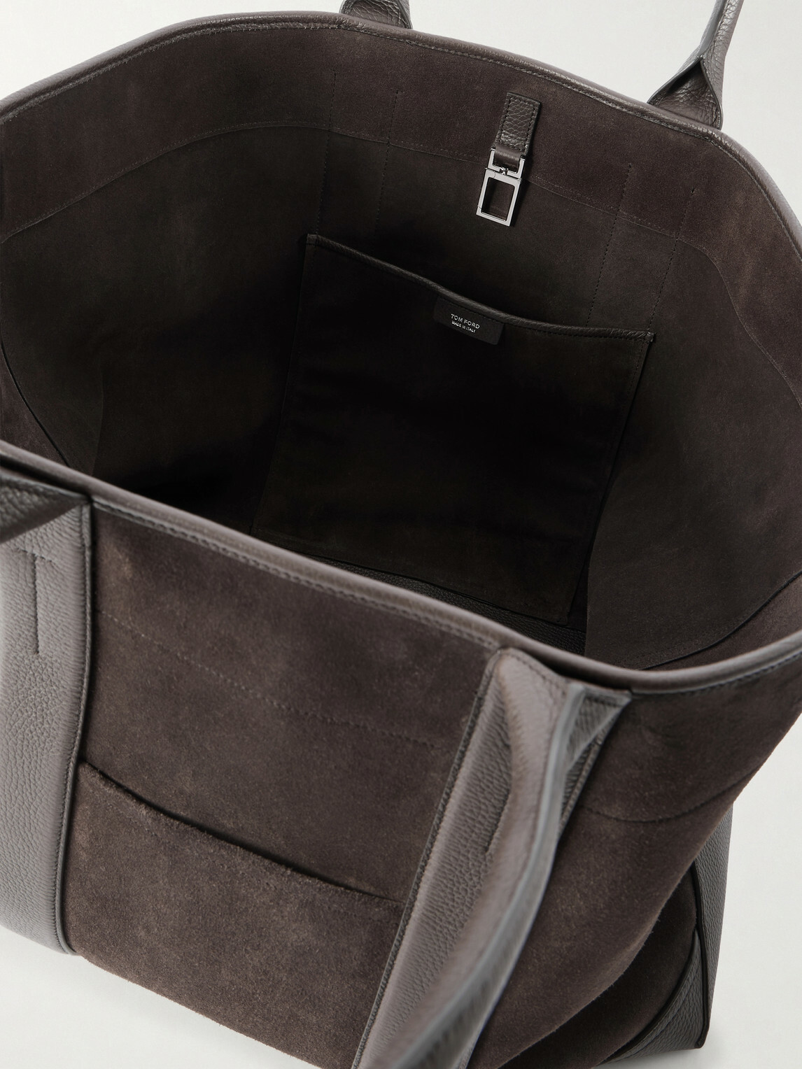 TOM FORD - Leather-Trimmed Suede Weekend Bag