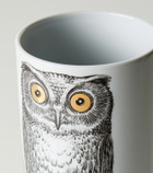 Fornasetti Civette Small porcelain vase