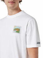 MC2 Saint Barth Man Cotton T-shirt With Porto Cervo Postcard Front And Back Print | Alessandro Enriquez Special Edition