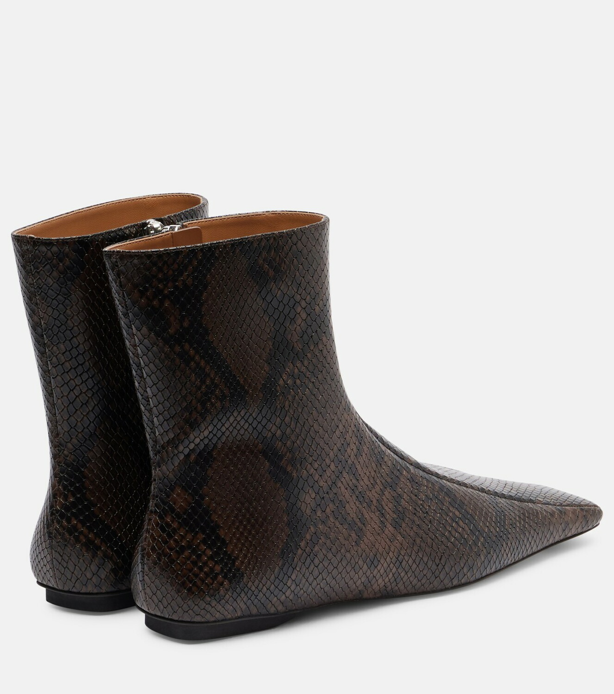 Stella McCartney Snake-effect faux leather ankle boots