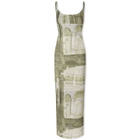 Miaou Women's Thais Midi Dress in Emblem Print