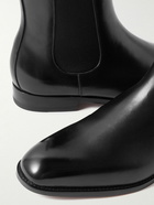 Manolo Blahnik - Delsa Leather Chelsea Boots - Black