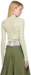 Talia Byre Green & Beige Striped Cardigan