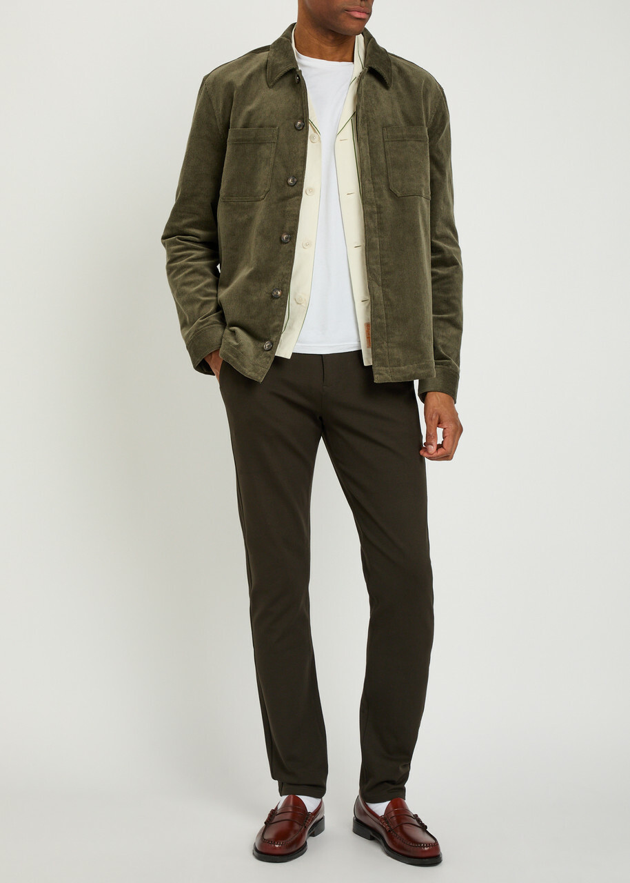 Paige Jace Corduroy Overshirt Khaki
